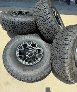 Alternative view of Brand New 2025 Ford Raptor R Tires and Wheels 17” on 37 bfg Goodrich ko2 Set of 4 tires and wheels for 2025 Ford Raptor. Only driven a 100 miles. Vehicle: 2025 Ford Raptor Wheel size: 17" Lugs: included Tire type: BFGoodrich All Terrain KO2 Tire size: 37x12.50R17LT Tread depth: 15/32 100%