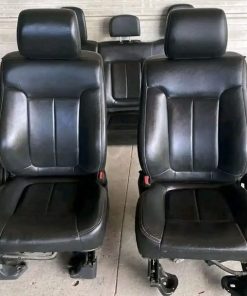 2009 2010 2011 2012 2013 2014 Ford F150 Black Leather Front and Rear Seats
