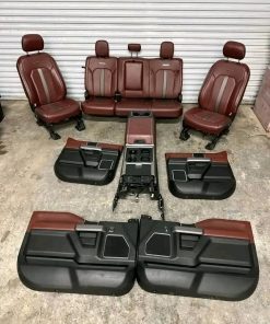 2017 2018 2019 Ford F250 F350 F450 F550 Platinum Front and Back/ Rear Leather Seats with Center Console and Door Panels